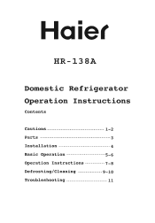 Haier HR-138A User Manual
