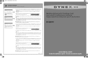 Dynex DX-EBDTC Quick Setup Guide (English)