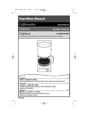 Hamilton Beach 48134Z Use & Care