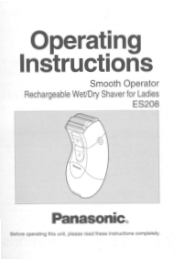Panasonic ES208A ES208A Owner's Manual (English)