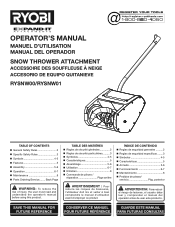 Ryobi RYSNW00 Operation Manual