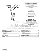 Whirlpool WED9270XR Use and Care Guide