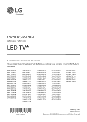 LG 70UN7070PUA Owners Manual