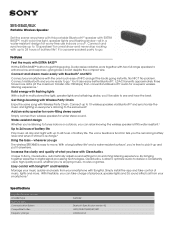 Sony SRS-XB40 Marketing Specifications Black model