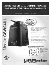 LiftMaster CSW24UL Installation Manual-French