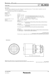 Panasonic PT-MZ670 ET-ELW20 Spec File
