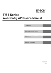 Epson TM-T70-i TM-i WebConfig API Users Manual