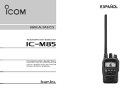Icom IC-M85 Basic Manual spanish