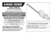 Black & Decker HT20 Type 1 Manual - HT18