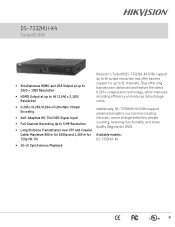 Hikvision DS-7332HUI-K4 Data Sheet