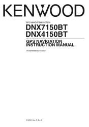 Kenwood DNX4150BT User Manual 1