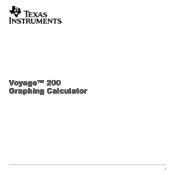 Texas Instruments TIVOYAGE200 User Manual