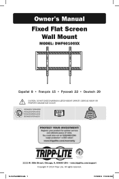Tripp Lite DWF60100XX Owners Manual for DWF60100XX Fixed Flat Screen Wall Mount Multi-language