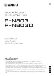 Yamaha R-N803 R-N803/R-N803D Owner s Manual