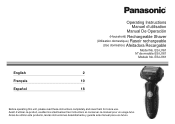 Panasonic ES-LV61 ES-LV61-A Owner's Manual (English, Spanish, French)