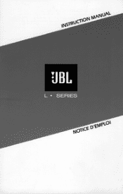JBL L20T Owners Manual Multilingual