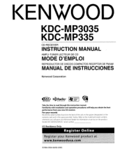 Kenwood KDC-MP3035 Instruction Manual