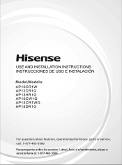 Hisense AP10CR1W Installation Instructions