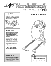 NordicTrack X10 Incline Trainer User Manual
