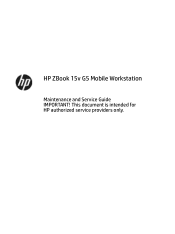 HP ZBook 15v Maintenance and Service Guide