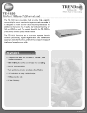 TRENDnet TE-1820 Data Sheet