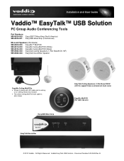 Vaddio EasyUSB Table MicPOD EasyTalk Solutions Manual