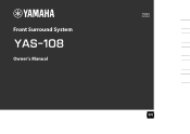 Yamaha YAS-108 YAS-108 Owners Manual