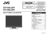 JVC DT-V20L3DY Instructions