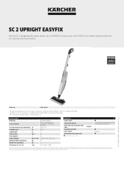 Karcher SC 2 Upright EasyFix Product information