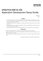 Epson TM-T88V ePOS-Print SDK Setup Guide for iOS Application Development