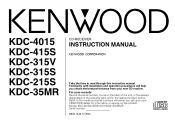 Kenwood KDC-315S User Manual