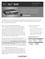 Lantronix SLC 8000 Advanced Console Manager SLC 8000 Test and Development Brochure