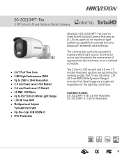 Hikvision DS-2CE10HFT-F28 Data Sheet