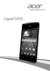 Acer Liquid E600 User Instructions