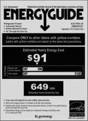 Frigidaire GRMN2872AF Energy Guide
