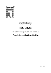LevelOne IES-0823 Quick Install Guide