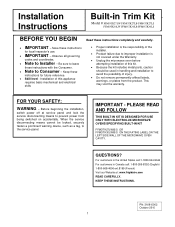 Frigidaire FFMO1611LW Installation Instructions (All Languages)