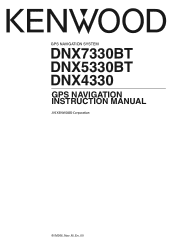 Kenwood DNX7330BT User Manual