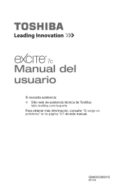 Toshiba Excite AT7-B01YL Android (4.2) Jellybean User's Guide for Excite 7c (AT7-B Series) (Español)