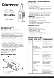 CyberPower CPS100PBU User Manual