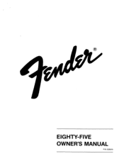 Fender Eighty-Five Owner Manual