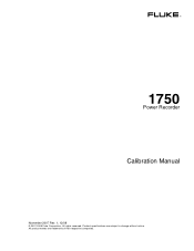 Fluke 1750 Fluke 1750 Calibration Manual