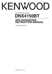 Kenwood DNX4150BT User Manual 3