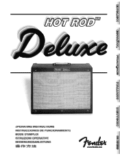 Fender Hot Rod Deluxe Owners Manual