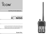 Icom M88 IS Instruction Manual