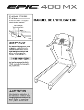 Epic Fitness 400 Mx Treadmill Canadian French Manual