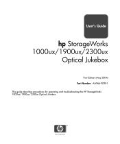 HP StorageWorks 7100ux HP StorageWorks 1000ux/1900ux/2300ux Optical Jukebox User's Guide (May 2004)