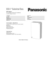 Panasonic CZ-CAPRA1 Submittal