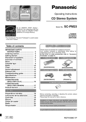 Panasonic SCPM23 SAPM23 User Guide