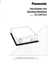 Panasonic WJMP204P WJMP204 User Guide